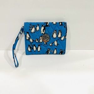 Vera Bradley Blue Penguin Wristlet